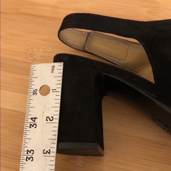 Naturalizer Preston Black Suede Heels Sandals open toe Women's Size 9.5 M - Picture 6 of 9
